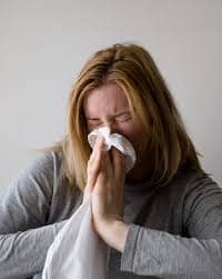 woman with common cold